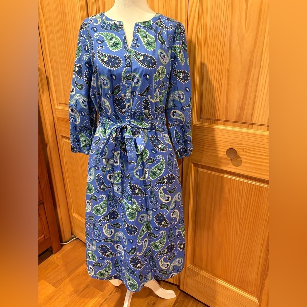 Croft & Barrow Blue Paisley Women's Dress size S